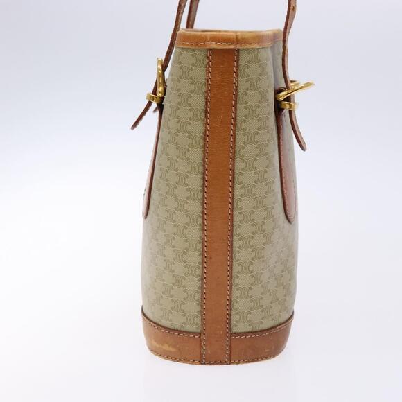 CELINE Macadam Canvas Tote Bag Beige Gold - Picture 5 of 13